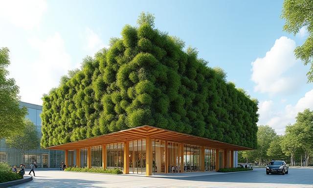 Siège d’entreprise HQE avec façade végétalisée